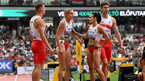 Magyar atléták a 4x400 méteres vegyes váltóban