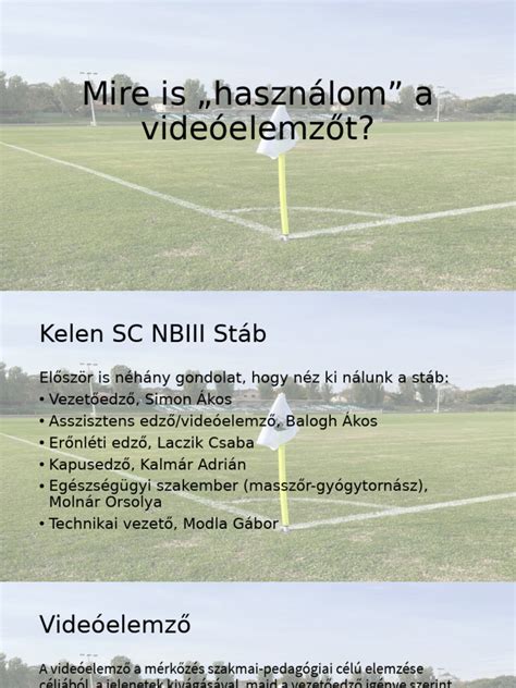 Videóelemző szoftver képernyője futballmérkőzés felvételekkel