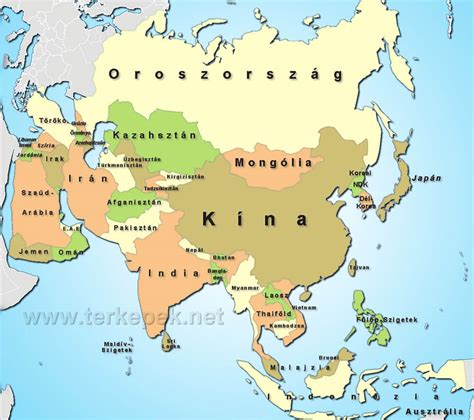 Labdarúgó térkép - Afrika és Ázsia