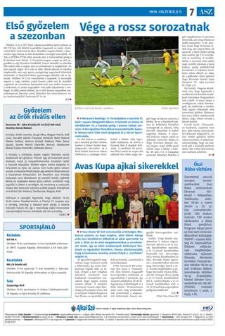 Ajkai Kristály SE mérkőzés pillanatkép