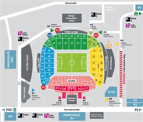 Stadion megközelíthetőségi térképe