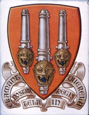 Woolwich Borough címer ágyúkkal és babérlevelekkel