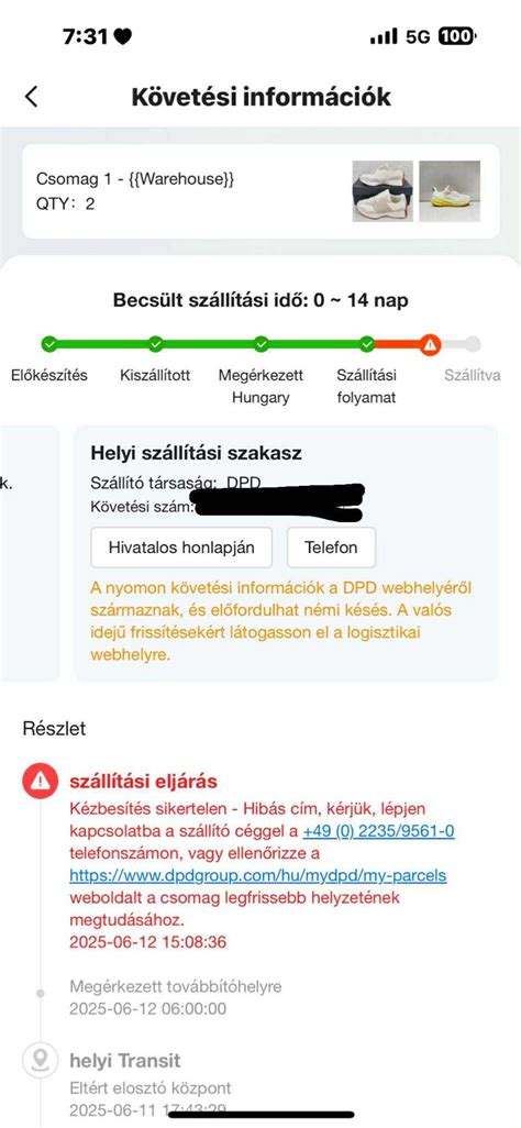 Csomag kézbesítés átvételi pontra