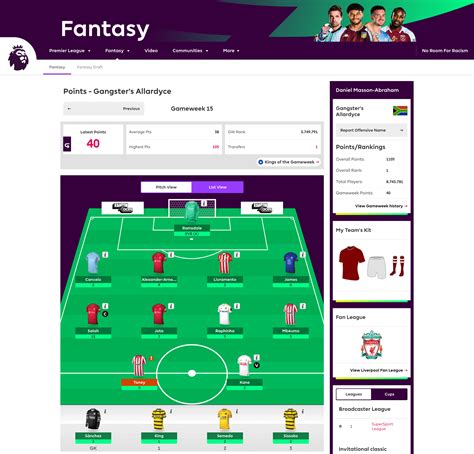 Kapitány és helyettes kijelölése a Fantasy Premier League-ben
