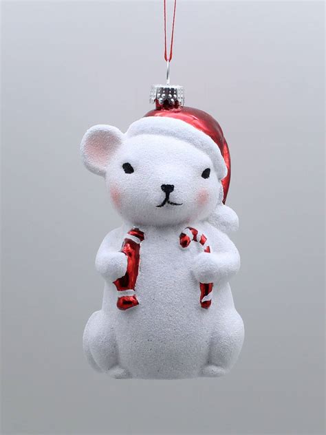 „My first Christmas” feliratú, fehér mackós karácsonyfadísz