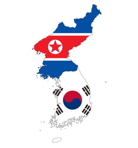 Dél-Korea és Kolumbia zászlói sportpályán