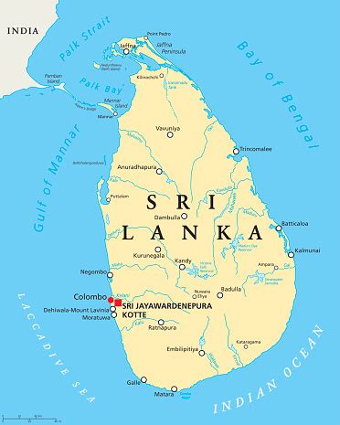 Srí Lanka térképe kiemelve Colombót