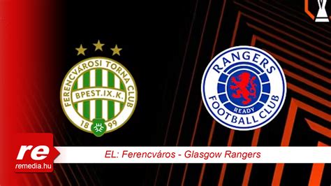 A Ferencváros játékosainak gólöröme a Glasgow Rangers elleni Európa-liga mérkőzésen
