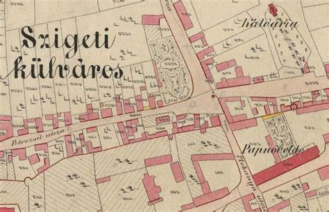 Régi levéltári irat vagy kataszteri térkép részlete