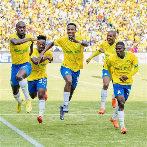 A Mamelodi Sundowns ünneplő csapata