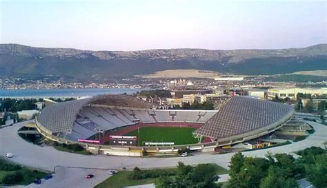 A Poljud stadion látképe a mérkőzés előtt