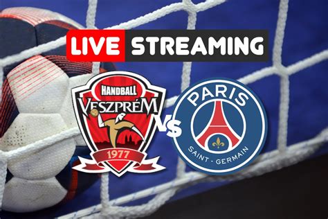 A PSG és Veszprém játékosok küzdelme a pályán