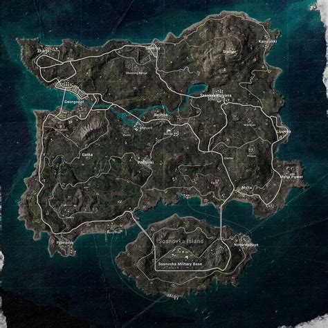 PUBG Erangel térkép részlet