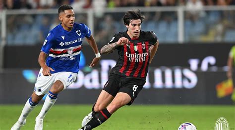 AC Milan és Sampdoria játékosok a pályán