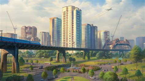 Cities: Skylines városkép és statisztikai grafikonok