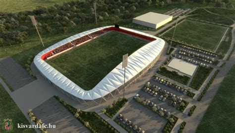 Kisvárdai stadion reflektorai éjjel