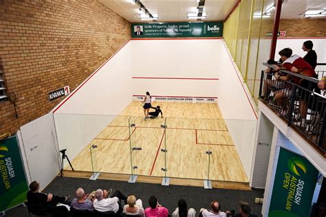 Részletes ábra egy squash pályáról