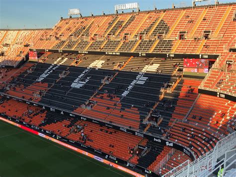 Mestalla stadion látképe mérkőzés közben
