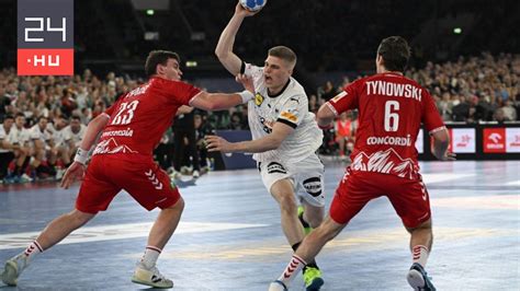 A 2025-ös férfi kézilabda-világbajnokság logója és a három társházigazda ország zászlói