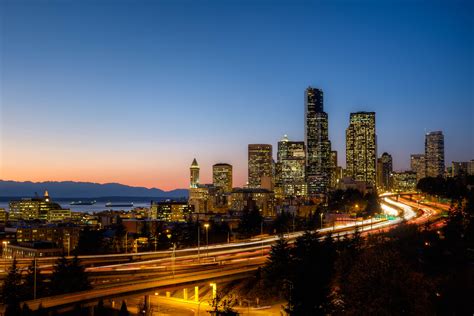 Seattle panoráma üzleti negyeddel