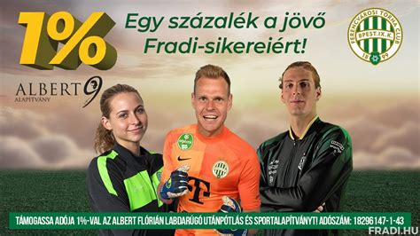 Albert Flórián Labdarúgó és Utánpótlás Sportalapítvány logója