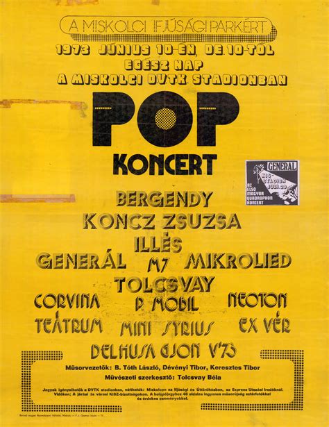 Az 1973-as Miskolci Popfesztivál eredeti plakátja