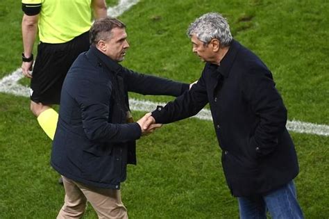 Mircea Lucescu és Szerhij Rebrov kézfogása