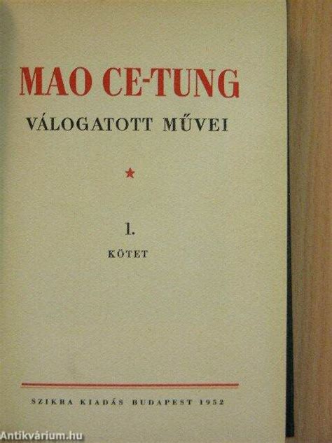 Mao Ce-Tung Válogatott Művei borító