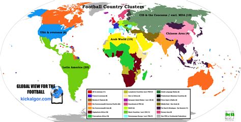 Diagram showing global football leagues coverage