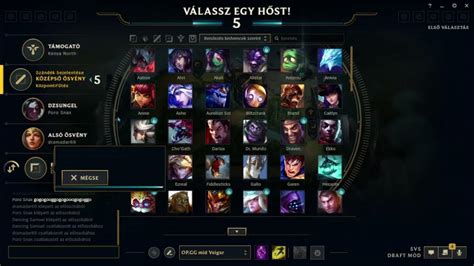 Példa LoL meccs utáni osztályzatokra és statisztikákra