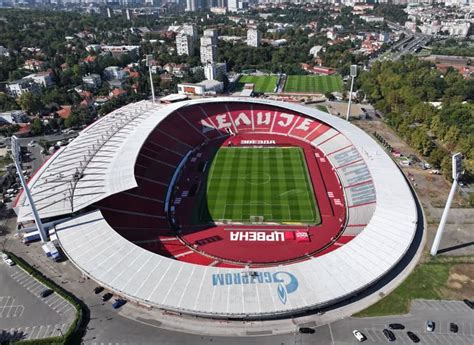 A belgrádi Rajko Mitić (Marakana) Stadion látképe nappal