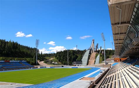 A Lahden Stadion légifelvétele mérkőzésnapkor