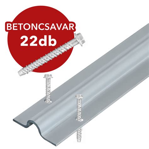 Redőnytok és sín profil metszete