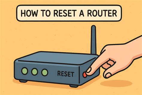 Router hátulján található kis reset gomb vagy lyuk jelölése