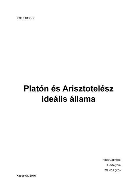 Platón ideális állama - A kasztrendszer filozófiája