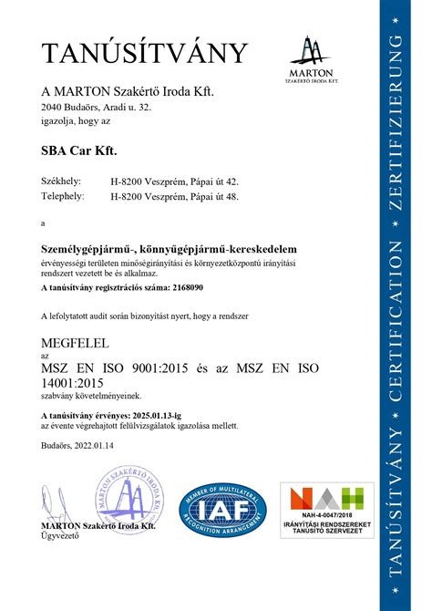 ISO tanúsítványok logói