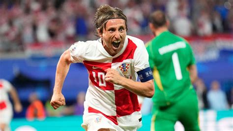 Luka Modric gólt ünnepel az Euro 2024-en