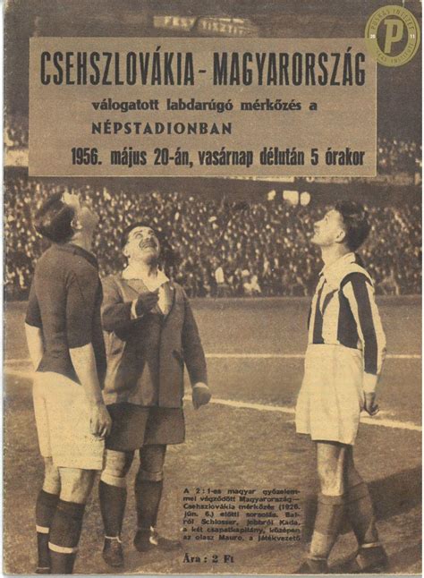 A mérkőzés műsorfüzete 1953. november 25-ről