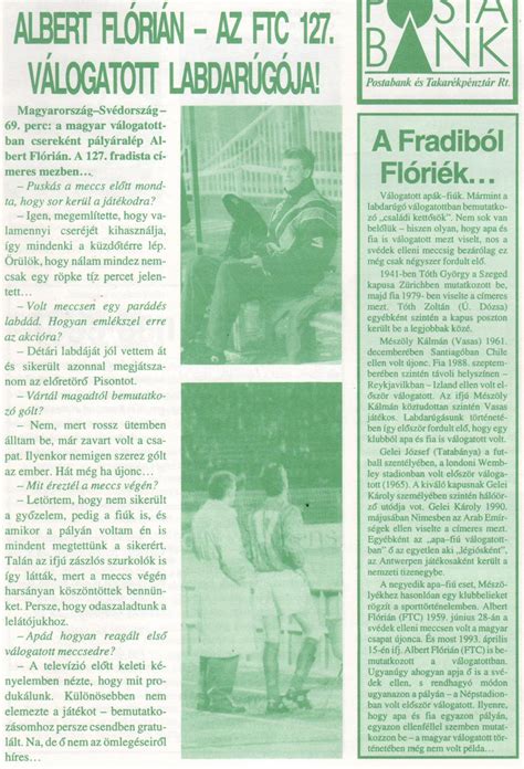 Albert Flórián, az FTC és a magyar labdarúgás legendája