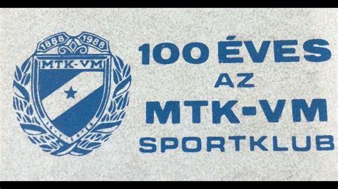 Az MTK-VM Sportklub első csapata vagy emblémája 1975-ből