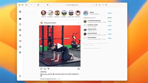 Instagram felület márkajelzésekkel és posztokkal