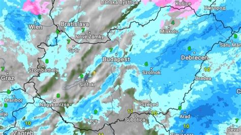 Időjárás-radar térkép aktív figyelmeztetésekkel