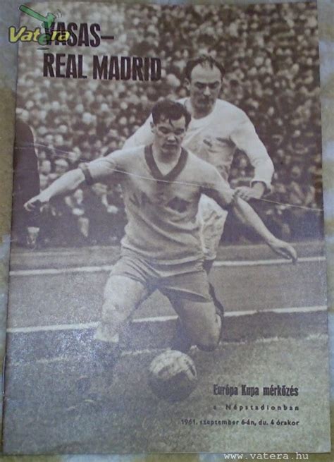 Műsorfüzet az 1958-as Real Madrid - Vasas BEK-elődöntőről