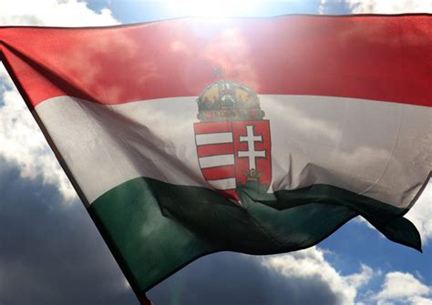 Labdarúgópálya és két nemzeti zászló (Magyarország, Lettország)