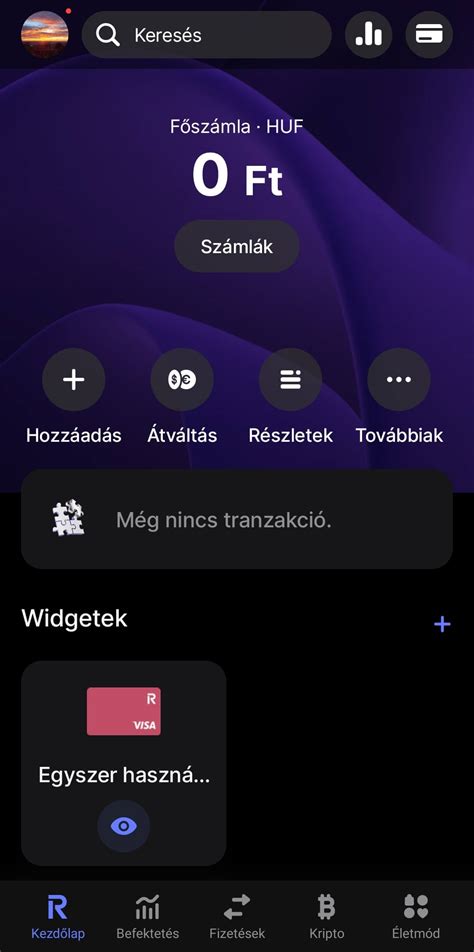 Mobilapplikáció felülete