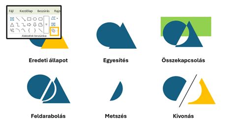 Vektorgrafikus alakzatok kombinálása