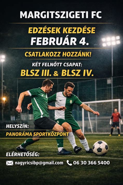 Margitszigeti Futball Club játékosai edzésen