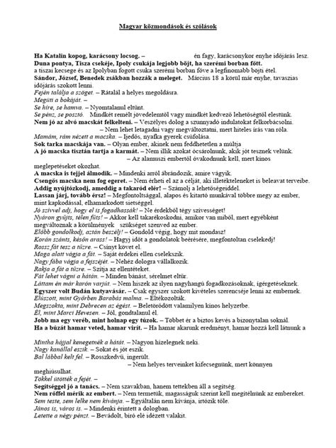 Népszerű magyar közmondások és jelentésük