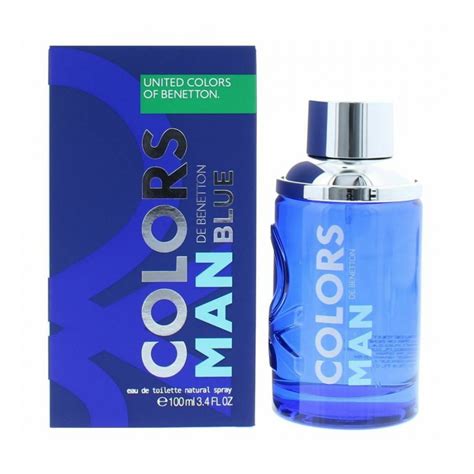 A Benetton Colors Man Blue Eau De Toilette kék flakonja