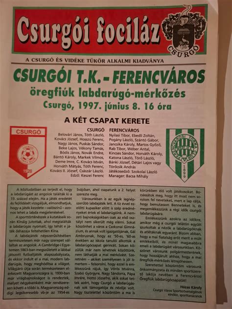 Régi sportújság címoldala